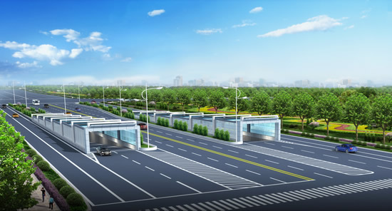 郑州首个最大地下三层绿色环廊系统开工建设